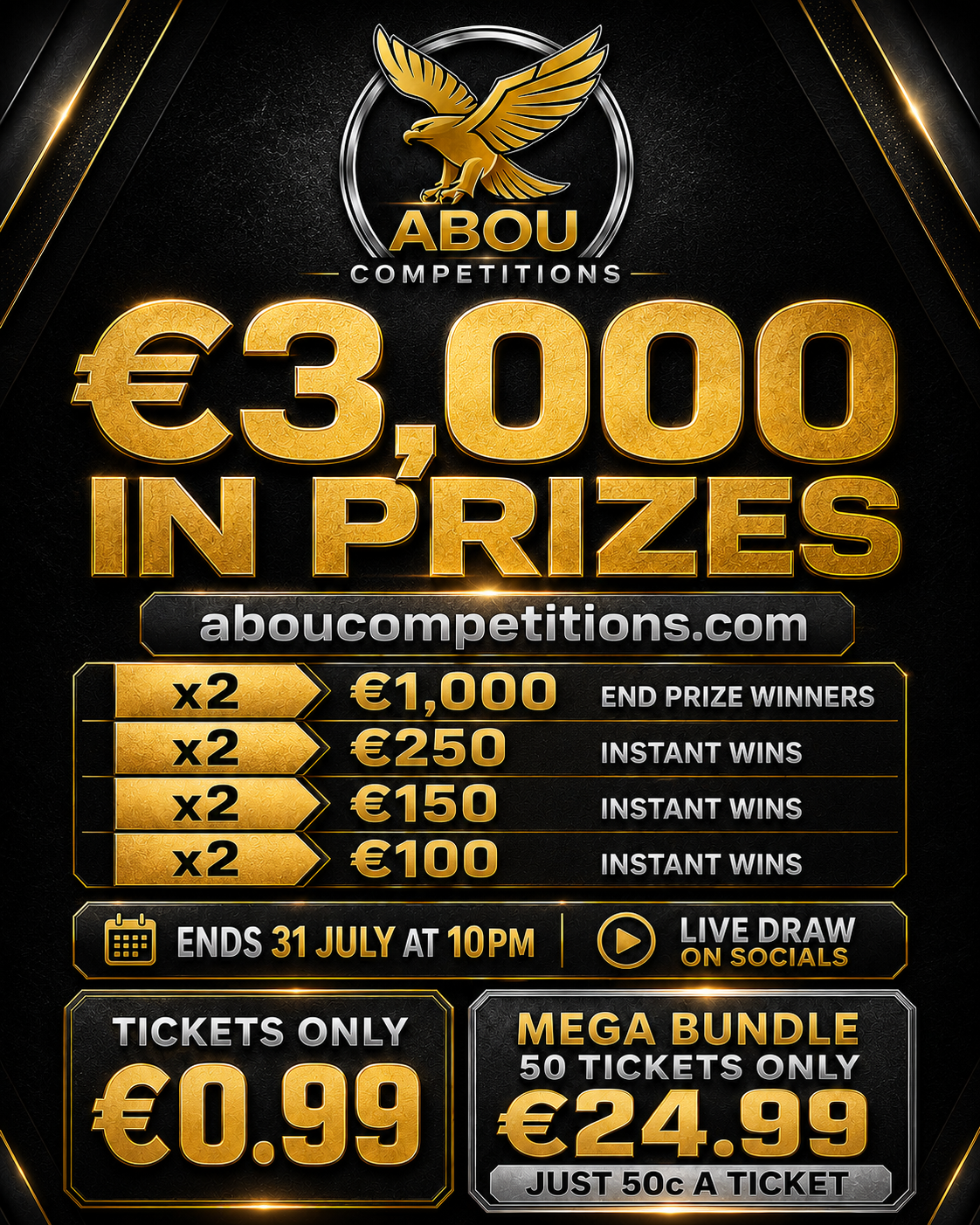 €3,000 PRIZES